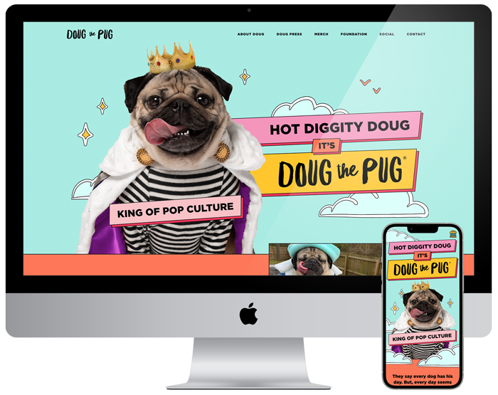 Doug the Pug Website Mockup