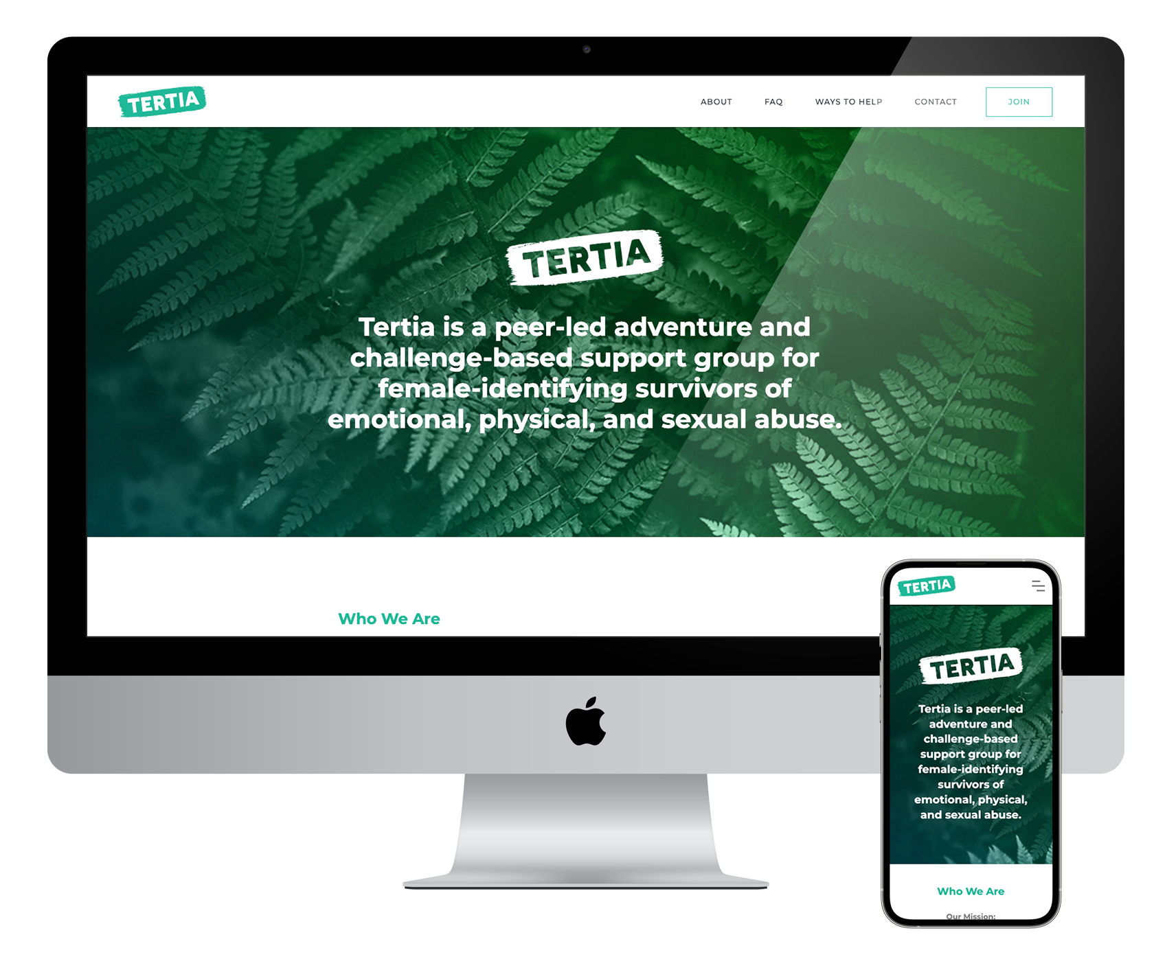 Tertia Website Mockup